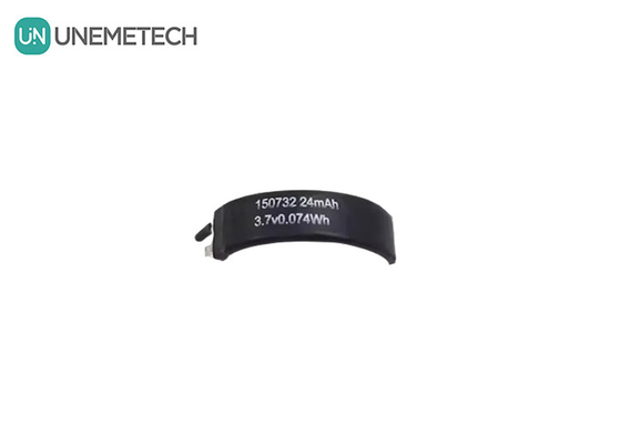 3.7V Curved LiPo Battery 150732 Min Capacity 22mAh Special Shaped Lipo Batteries Single Cells
