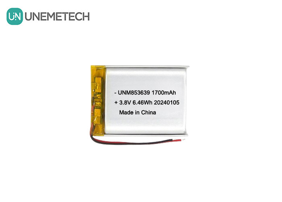 853639 4.35V 1700mAh Polymer Li Ion Battery High Voltage For Body-Worn Camera