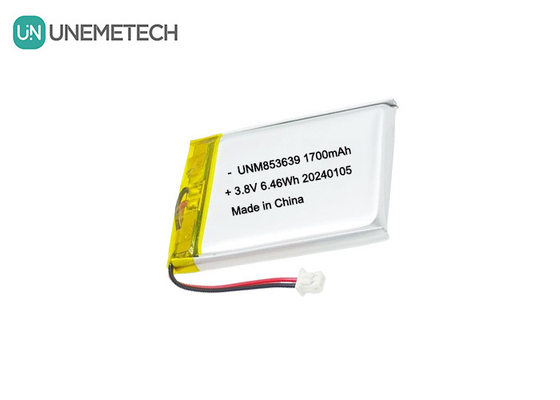 853639 4.35V 1700mAh Polymer Li Ion Battery High Voltage For Body-Worn Camera