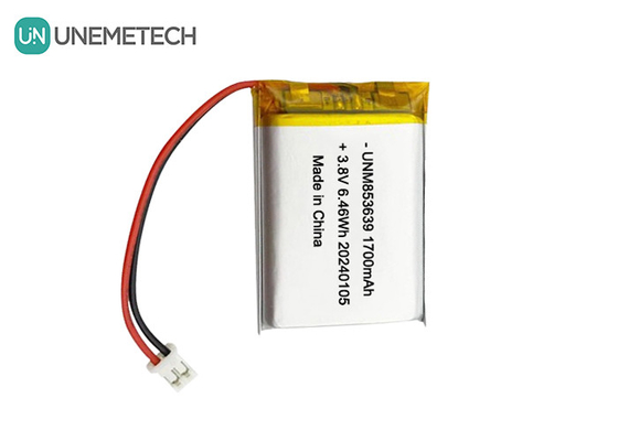 853639 4.35V 1700mAh Polymer Li Ion Battery High Voltage For Body-Worn Camera