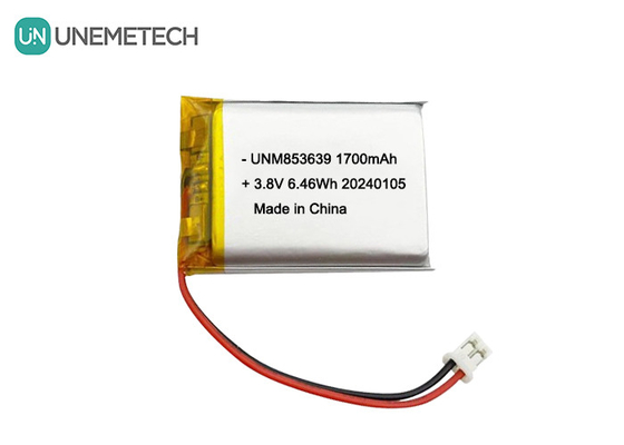853639 4.35V 1700mAh Polymer Li Ion Battery High Voltage For Body-Worn Camera