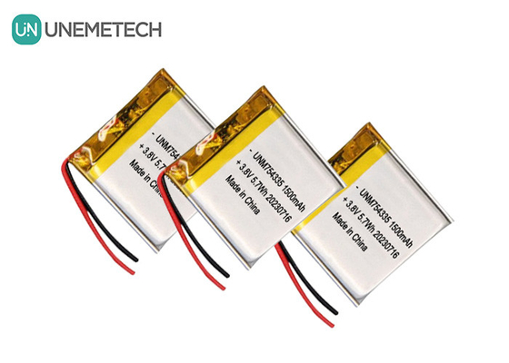 4.35V High Voltage Lipo Batteries 754335 3.8V 1500mAh Rechargeable Polymer Lithium Battery
