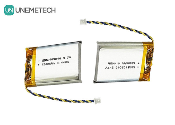 3.7V Rechargeable Li Polymer Battery 103040 1200 mAh for Medical Device and LED Lamp