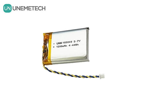 3.7V Rechargeable Li Polymer Battery 103040 1200 mAh for Medical Device and LED Lamp
