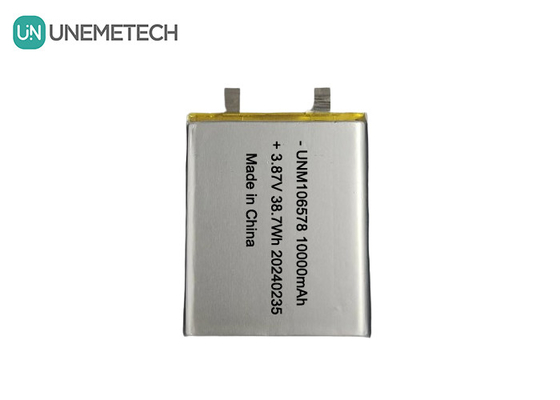 High Capacity LiPo Battery 10000mAh 3.87V 106578 For Energy Storage Systems