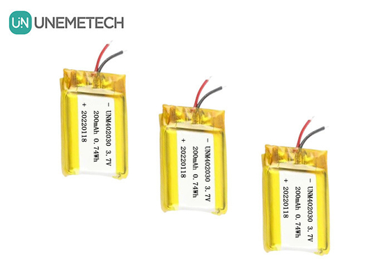 Small Size 402030 3.7V 200mAh Rechargeable Lipo Battery for Electronic Products
