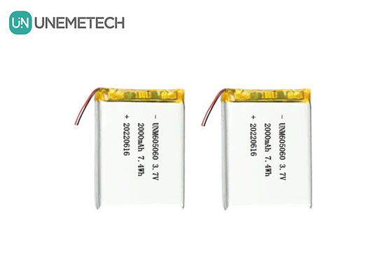 UNEMETECH 605060 2000mAh Polymer Lithium Battery 3.7V Beauty Instrument Rechargeable Battery