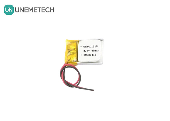 Ultra Thin Lithium Polymer Battery 401215 3.7V 45mAh Li Po Battery for GPS Tracker