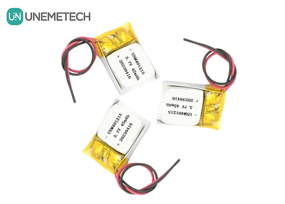 Ultra Thin Lithium Polymer Battery 401215 3.7V 45mAh Li Po Battery for GPS Tracker