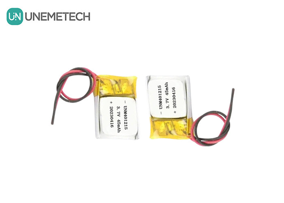Ultra Thin Lithium Polymer Battery 401215 3.7V 45mAh Li Po Battery for GPS Tracker