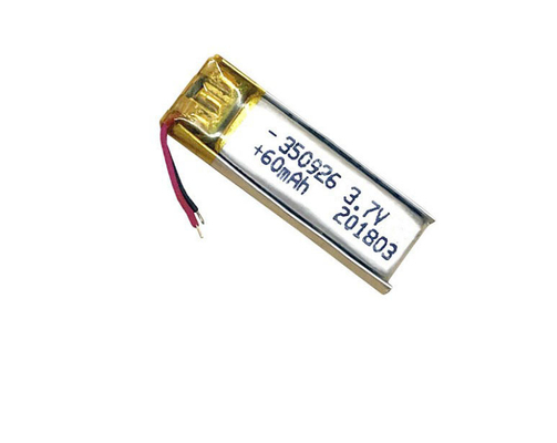 Rechargeable Bluetooth Lithium Polymer Battery 350926 / 3.7V 60mAh LiPo Batteries with UN38.3