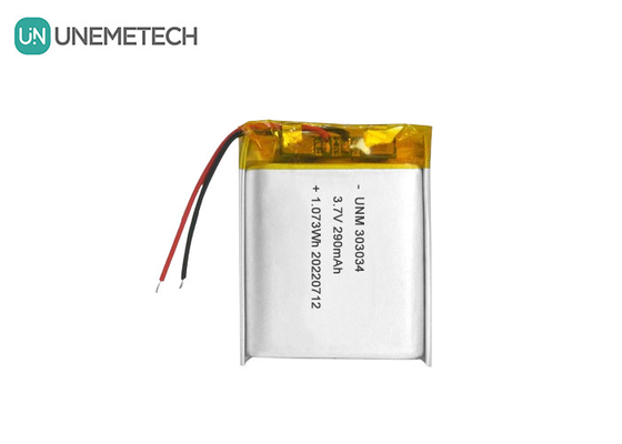 3.7V 290mAh Rechargeable Lithium Ion Polymer Battery 303034 for Electric Toys