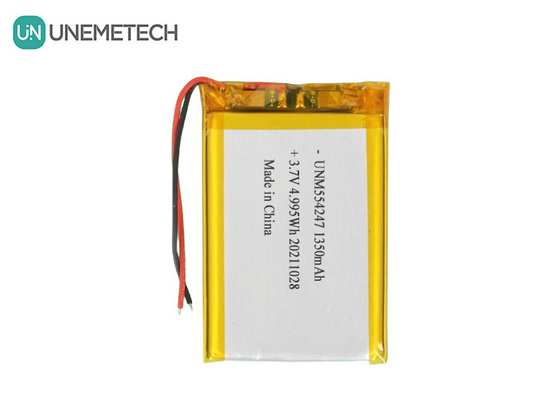 3.7V 1350mAh Rechargeable Li Ion Polymer Battery Pack 554247 for Mini Drone