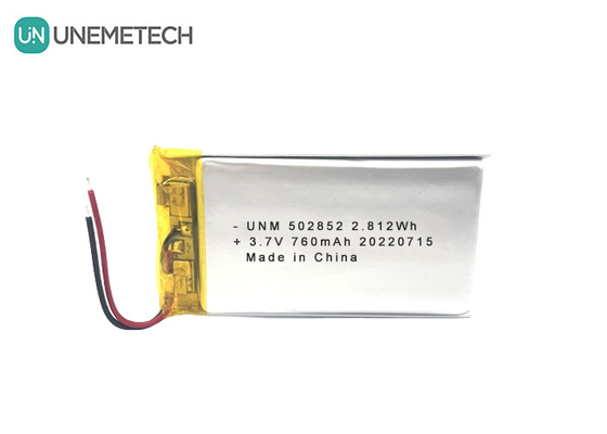 3.7V 760mAh Lithium-Ion Polymer Rechargeable Battery 502852 For LED Lights