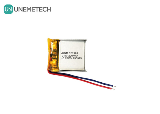 High Voltage Lithium Polymer Battery 3.8V 200mAh 521920 for Smart Watches