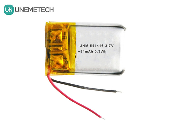 3.7V Lipo Rechargeable Batteries 541416 81mAh Small LiPo Battery for Bluetooth Headsets