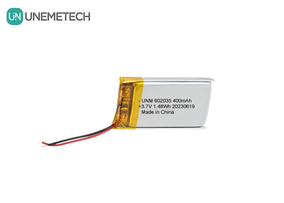 3.7V 400mAh Li Polymer Battery 602035 Lithium Ion Polymer Battery For Bluetooth Speaker