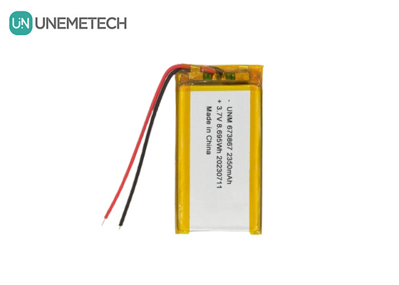 3.7V 2350mAh High Capacity Lithium Polymer Battery 673867 For Power Banks