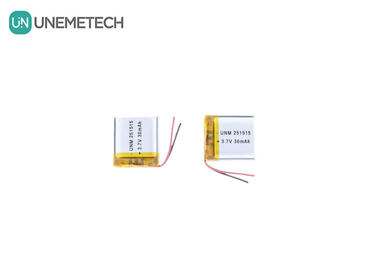 3.7V 30mAh 251515 Small Lightweight Lipo Battery For Small Electronic Thermometer