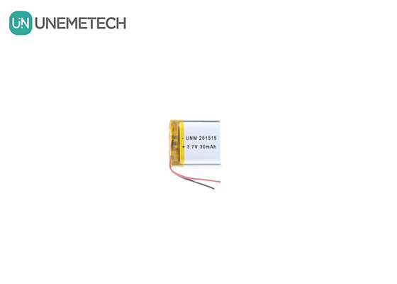 3.7V 30mAh 251515 Small Lightweight Lipo Battery For Small Electronic Thermometer