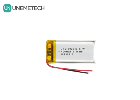 3.7V 400mAh 602040 Lithium Polymer Battery Long Lifespan For Bluetooth Headset