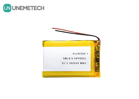 Lithium Ion Polymer Battery Cell 3.7V 1300mAh 454260 for Soalr Systems