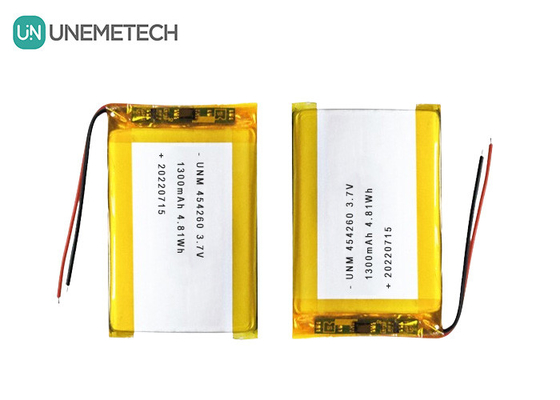 Lithium Ion Polymer Battery Cell 3.7V 1300mAh 454260 for Soalr Systems