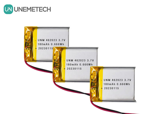 3.7V 180mAh Li Ion Battery 462023 Lipo Rechargeable Battery Pack for Electronic Toys