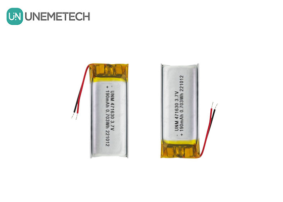 CE Certified LiPo Battery 471630 3.7V 190mAh Li-polymer Battery for Portable Electronics
