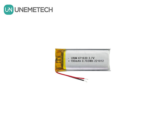 CE Certified LiPo Battery 471630 3.7V 190mAh Li-polymer Battery for Portable Electronics
