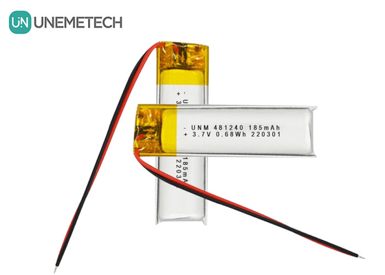 3.7V 185mAh 481240 Lithium Ion And Lithium Polymer Battery For Car DVRs