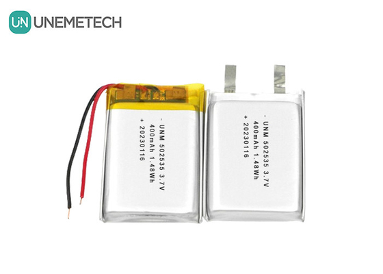 Li Polymer Battery Pack 502535 400mAh 3.7V battery for Electronic Appliances