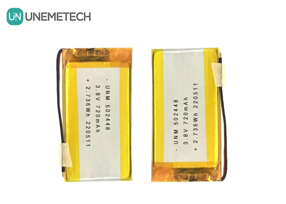 3.8V 720mAh LiPo High Voltage Battery LiHV 502448 for Bluetooth Headphone