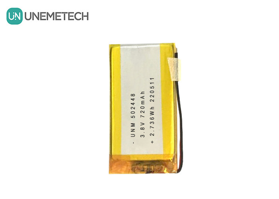3.8V 720mAh LiPo High Voltage Battery LiHV 502448 for Bluetooth Headphone