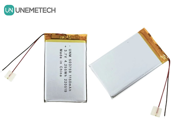 3.7V 1150mAh 503759 Custom Lipo Polymer Rechargeable Battery For Recorder