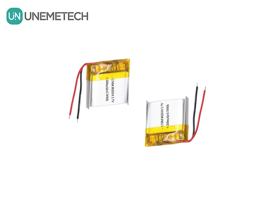 3.7V 200mAh Rapid Charging Li-Ion Polymer Battery Cells 802018 For Depilator