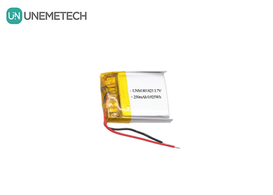 3.7V 250mAh 801823 High Energy Density Lipo Battery For Pocket Calculators