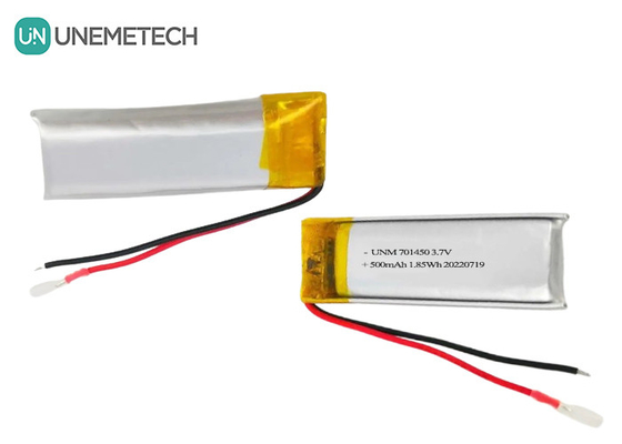 3.7V 500mAh 701450 Rechargeable Lithium Polymer Battery For Temperature Sensors