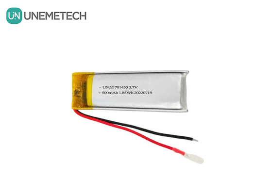 3.7V 500mAh 701450 Rechargeable Lithium Polymer Battery For Temperature Sensors