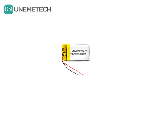 601218 3.7V 80mAh Rechargeable Small Lithium Polymer Battery For Smart Glasses