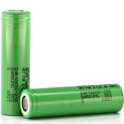 Samsung 25R 18650 2500mAh 20A Battery 3.6V Cylindrical Lithium Ion Cell INR18650-25R