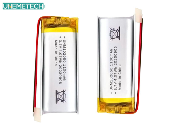Custom Lipo Battery 102050 3.7 V 1100mAh Li Polymer Battery Pack with CE Approved
