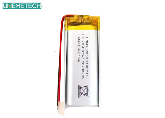 Custom Lipo Battery 102050 3.7 V 1100mAh Li Polymer Battery Pack with CE Approved