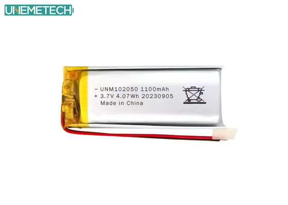 Custom Lipo Battery 102050 3.7 V 1100mAh Li Polymer Battery Pack with CE Approved