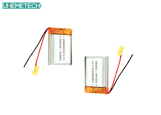 3.7V 420mAh 802030 Rechargeable Polymer Lithium Battery For Electronic Devices