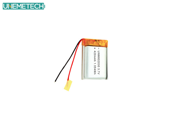3.7V 420mAh 802030 Rechargeable Polymer Lithium Battery For Electronic Devices