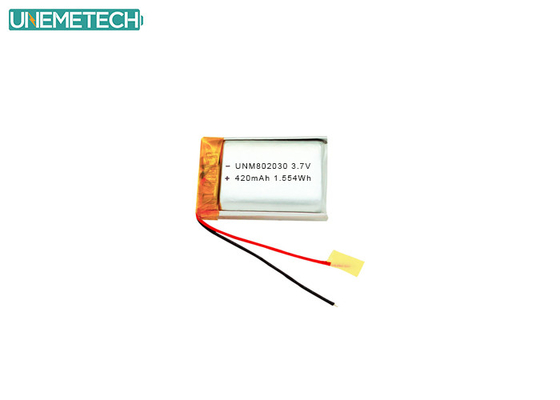 3.7V 420mAh 802030 Rechargeable Polymer Lithium Battery For Electronic Devices