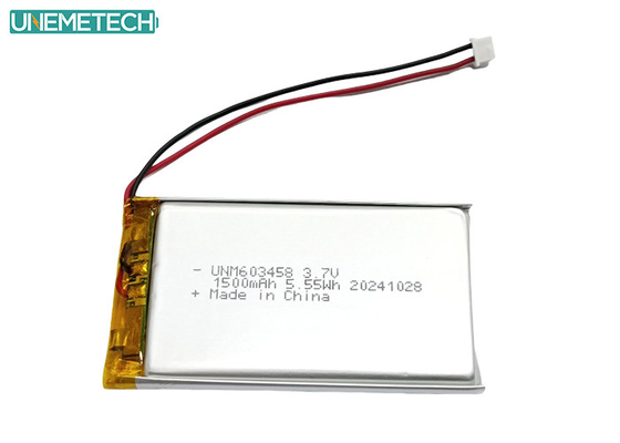 Rechargeable Polymer Lithium Ion Battery 603458 3.7V 1500mAh Lipo Battery For Printer