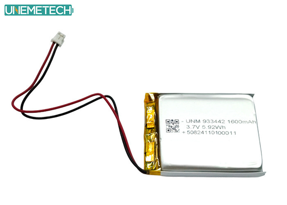 Custom Li-Polymer Battery 3.7V 1600mAh 933442 Lithium Polymer Battery For Medical Products