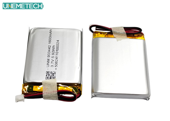 Custom Li-Polymer Battery 3.7V 1600mAh 933442 Lithium Polymer Battery For Medical Products